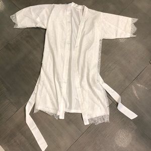 White Lace Bridal Robe